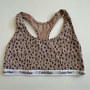 Calvin Klein Bralette Leopard Cheetah Print Medium Never Worn